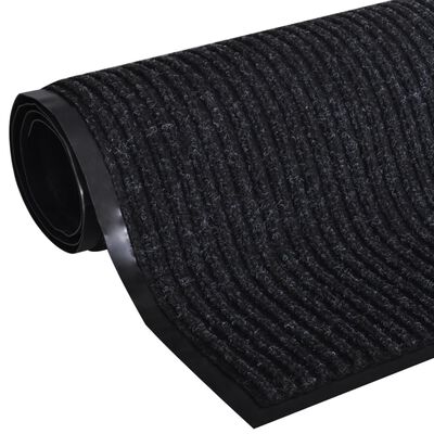 vidaXL Door Mat 90 x 150 cm Black PVC