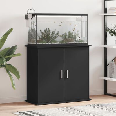 vidaXL Aquarium Stand Black 81x36x73 cm Engineered Wood