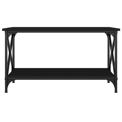 vidaXL Coffee Table Black 80x45x45 cm Engineered Wood and Iron