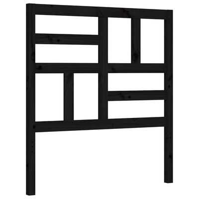 vidaXL Bed Frame without Mattress Black Single Solid Wood Pine