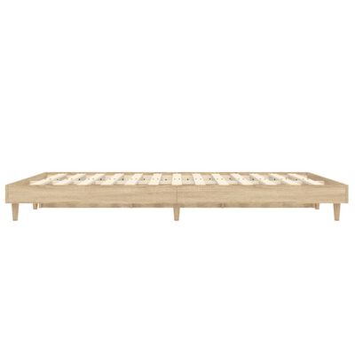 vidaXL Bed Frame without Mattress Sonoma Oak 135x190 cm Double Engineered Wood