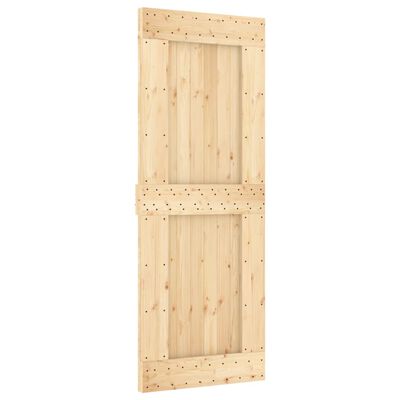 vidaXL Sliding Door with Hardware Set 80x210 cm Solid Wood Pine