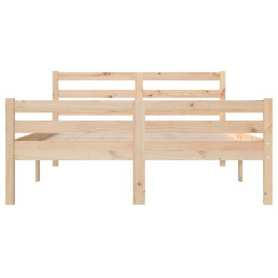 vidaXL Bed Frame without Mattress Solid Wood 150x200 cm King Size