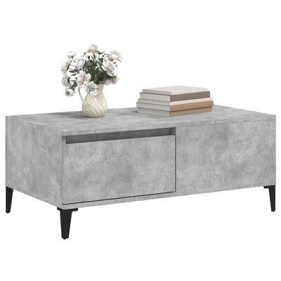 vidaXL Coffee Table Concrete Grey 90x50x36.5 cm Engineered Wood