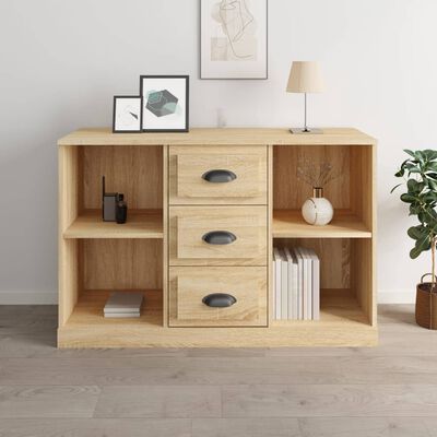 vidaXL Sideboard Sonoma Oak 104.5x35.5x67.5 cm Engineered Wood