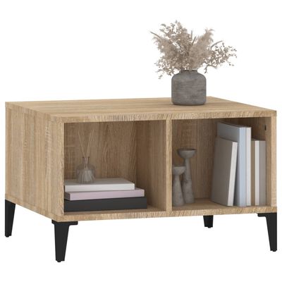 vidaXL Coffee Table Sonoma Oak 60x50x36.5 cm Engineered Wood