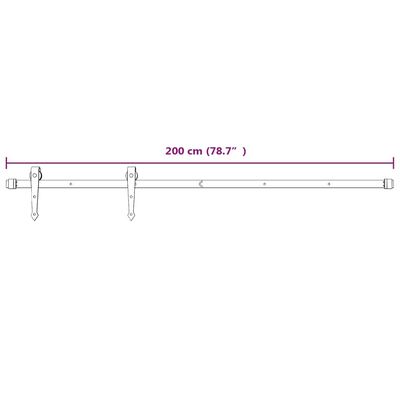 vidaXL Sliding Door with Hardware Set 95x210 cm Solid Wood Pine