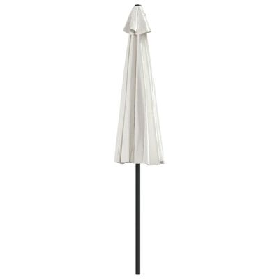 vidaXL Garden Parasol with Aluminium Pole Sand 270x144 cm Half