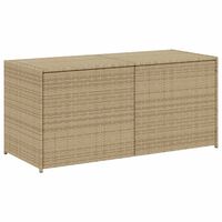 vidaXL Garden Storage Box Mix Beige 283L Poly Rattan