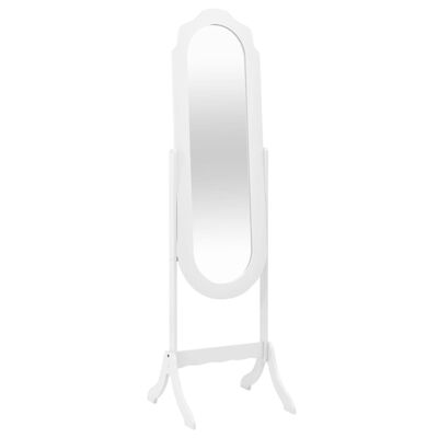 vidaXL Free Standing Mirror White 45.5x47.5x160 cm Engineered Wood