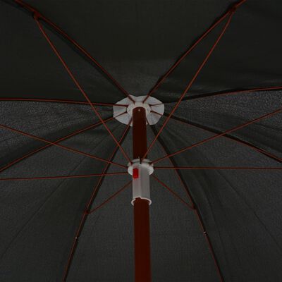 vidaXL Garden Parasol with Steel Pole 240 cm Anthracite