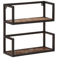 vidaXL Wall Shelf 55x20x55 cm Solid Wood Reclaimed and Iron