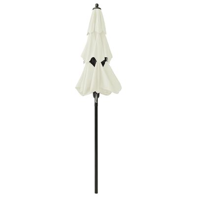 vidaXL 3-Tier Garden Parasol with Aluminium Pole Sand 2 m