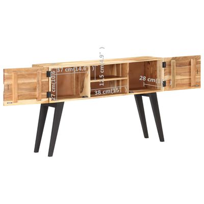 vidaXL Sideboard 120x30x75 cm Solid Acacia Wood