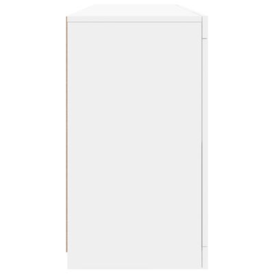 vidaXL Sideboard with LED Lights White 163x37x67 cm