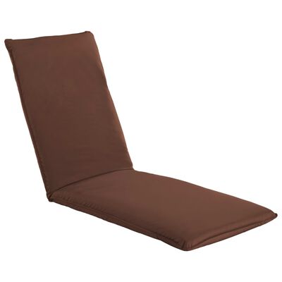 vidaXL Foldable Sunlounger Oxford Fabric Brown