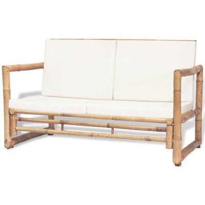 vidaXL 4 Piece Garden Lounge Set with Cushions Bamboo