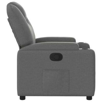 vidaXL Recliner Chair Dark Grey Fabric