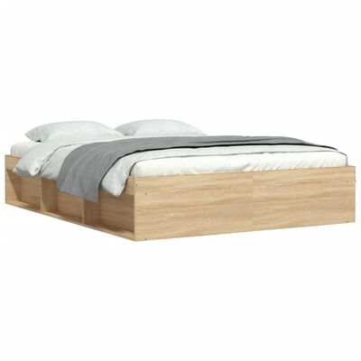 vidaXL Bed Frame without Mattress Sonoma Oak 150x200 cm King Size