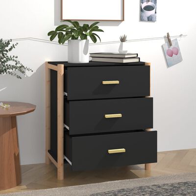 vidaXL Sideboard Black 62x38x70 cm Engineered Wood