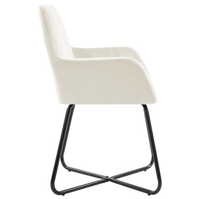 vidaXL Dining Chairs 4 pcs Cream Velvet