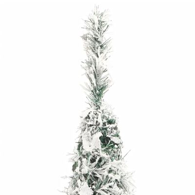 vidaXL Artificial Christmas Tree Pop-up Flocked Snow 200 LEDs 210 cm