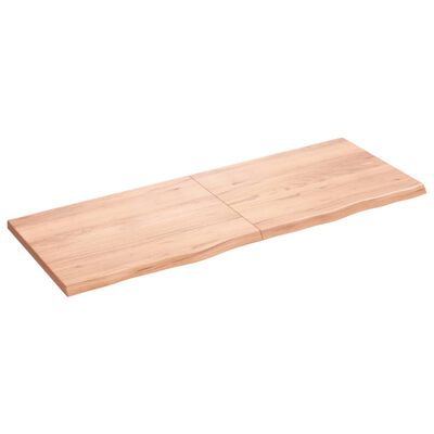 vidaXL Wall Shelf Light Brown 160x60x(2-4) cm Treated Solid Wood Oak