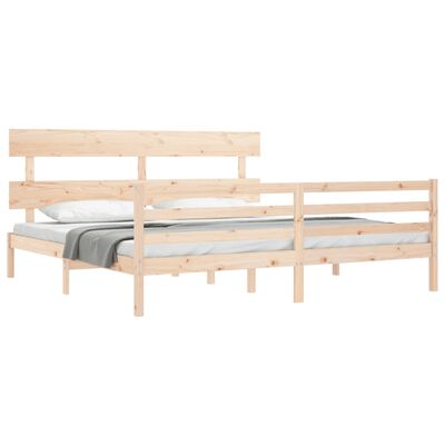 vidaXL Bed Frame without Mattress Super King Size Solid Wood