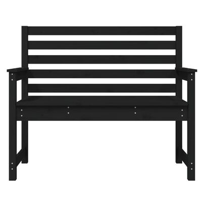 vidaXL Garden Bench Black 109x48x91.5 cm Solid Wood Pine