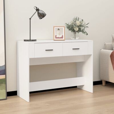 vidaXL Console Table White 100x39x75 cm Engineered Wood