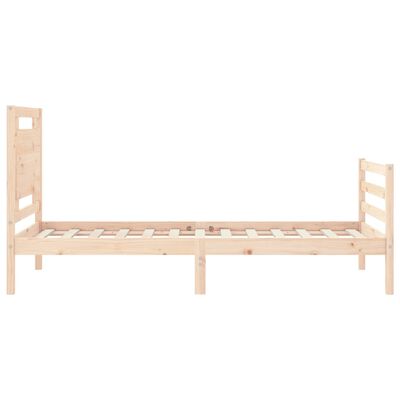 vidaXL Bed Frame without Mattress Single Solid Wood