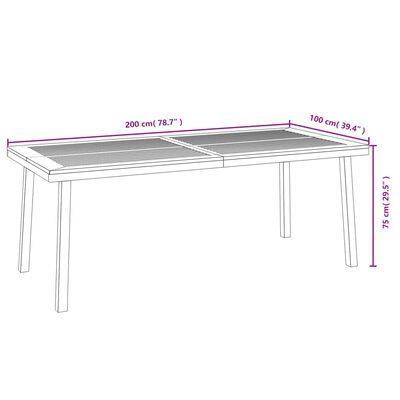 vidaXL 7 Piece Garden Dining Set Solid Wood Acacia and Metal