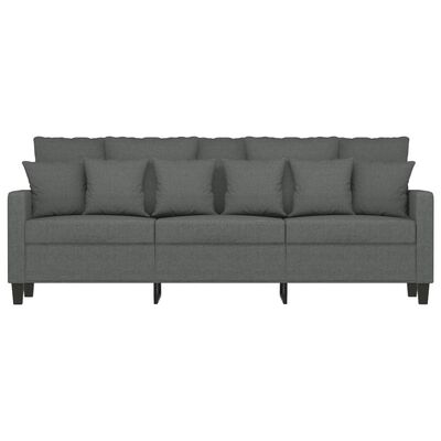 vidaXL 3-Seater Sofa Dark Grey 180 cm Fabric