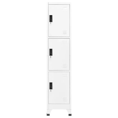 vidaXL Locker Cabinet White 38x45x180 cm Steel