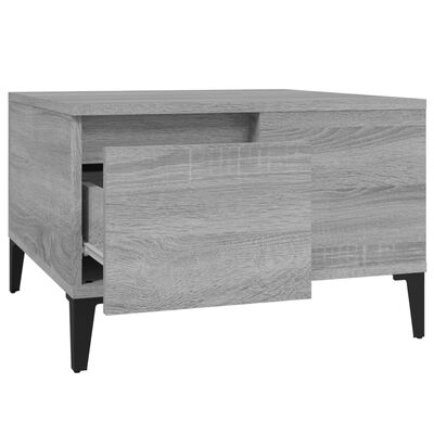 vidaXL Coffee Table Grey Sonoma 55x55x36.5 cm Engineered Wood