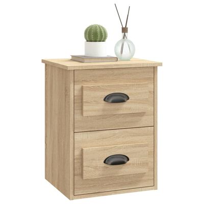 vidaXL Wall-mounted Bedside Cabinet Sonoma Oak 41.5x36x53cm