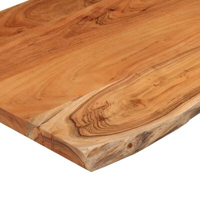 vidaXL Table Top 80x60x2.5 cm Rectangular Solid Wood Acacia Live Edge