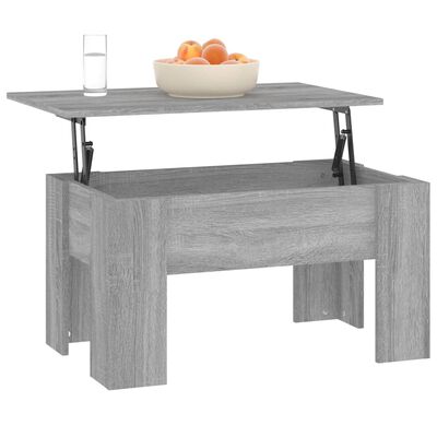 vidaXL Coffee Table Grey Sonoma 79x49x41 cm Engineered Wood