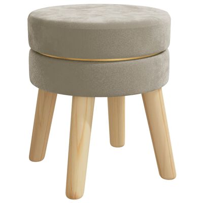 vidaXL Round Hocker Dark Grey Velvet