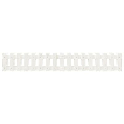 vidaXL Garden Raised Bed with Fence Design White 200x30x30 cm Solid Wood Pine