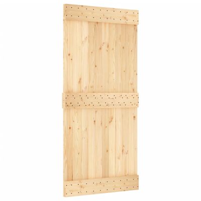 vidaXL Sliding Door with Hardware Set 95x210 cm Solid Wood Pine