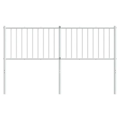 vidaXL Metal Headboard White 150 cm