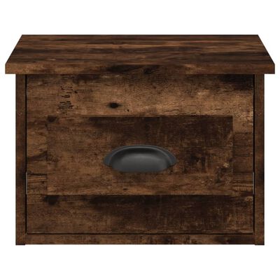 vidaXL Wall-mounted Bedside Cabinet Smoked Oak 41.5x36x28cm