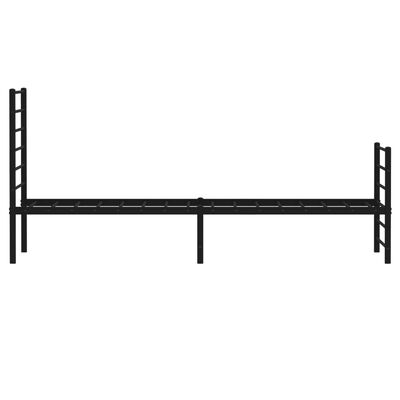 vidaXL Metal Bed Frame without Mattress with Footboard Black 107x203 cm