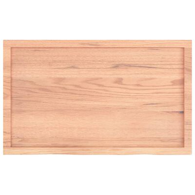 vidaXL Wall Shelf Light Brown 100x60x(2-6) cm Treated Solid Wood Oak