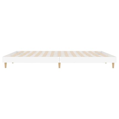 vidaXL Bed Frame without Mattress White 180x200 cm Super King Engineered Wood