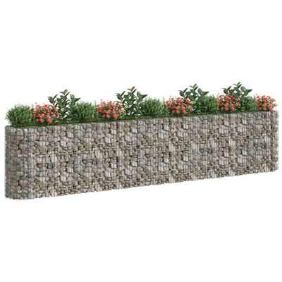 vidaXL Gabion Raised Bed Galvanised Iron 470x50x100 cm