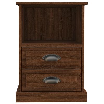 vidaXL Bedside Cabinets 2 pcs Brown Oak 43x36x60 cm