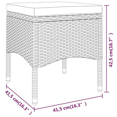 vidaXL 5 Piece Garden Lounge Set Poly Rattan Grey