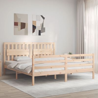 vidaXL Bed Frame without Mattress Super King Size Solid Wood